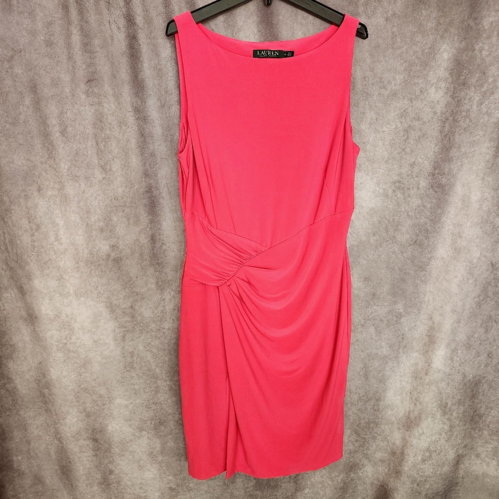 Ralph Lauren Women Sleeveless Hot Pink Dress. Size: 12